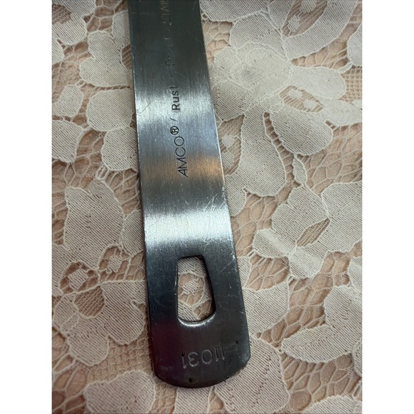 Amco Rust Proof Stainless Short Spatula Black Heat Resistant Nylon USA 11031 Com - Picture 12 of 16